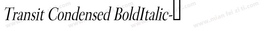 Transit Condensed BoldItalic字体转换